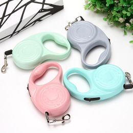 Dog Collars Contractible Leash Automatic Retractable Nylon Traction ABS Case High Density Strap Tape Cat Leads For Small Medium Pet Belt