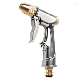 Watering Equipments High Pressure Water Gun All Metal Plating Hose Nozzle Lawn Garden Car Wash Tools Spray Guns Drop