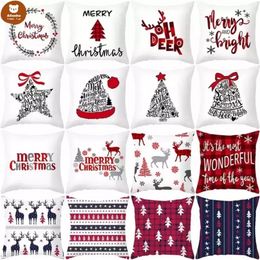 45cm Christmas Pillow Case Cushion Cover Merry Christmas Decorations For Home 2021 Xmas Cristmas Ornaments New Year Gifts FY5443 b1022