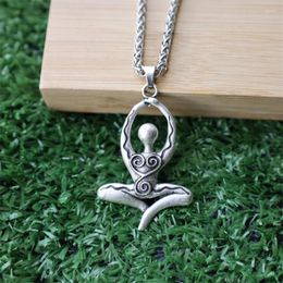 Chains Buddha Yoga Symbol Necklace Om Charm Women Spiratual Jewellery