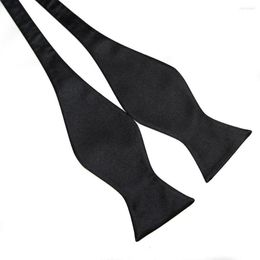 Bow Ties 2022 Solid Colour Tie Self Knots Men's Bowtie Butterfly Necktie Gravata