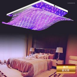 Chandeliers Modern Crystal Chandelier LED Color Change With Remote Control Organ Style RGB Lustre Ceiling Lamp Deco 110V 220V