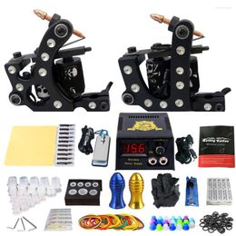 Tattoo Guns Kits Solong Chine Gun Machine Set Power Supply Foot Pedal Needles Grips Body Arts Supplies TK202-20