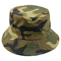 Camouflage youth fishing bucket hat and Bucket Cap Set for Women - Fashionable Army Green Camo Gorras Casquette Beanie