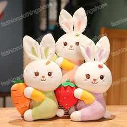32/50cm Cute Fruit Rabbit Plush Toy Soft Stuffed Hold Carrot Kids Pillow Creative Gifts for Children Baby Sleep Doll