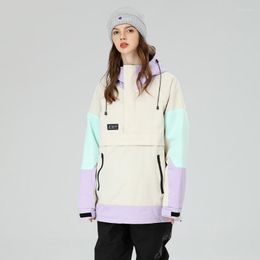Skiing Jackets 2022 Ski Jacket Women Sports Snowboard Men Winter Hooded Waterproof Breathable Colorblock Top Snow Coat Clothes