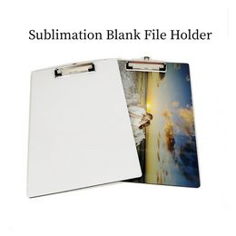 A4 A5 New Style Office Wooden File Folder Sublimation Blank Printing MDF Wood File Folder For Sublimation Printing Clip Board b1025