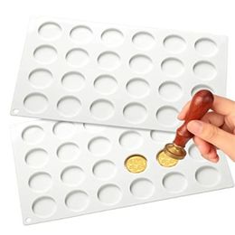 Factory Baking Moulds Silicone Mat Pad for Wax Seal Stamp Sealing with Removable Sticky Dots for DIY Craft Adhesive RRA188