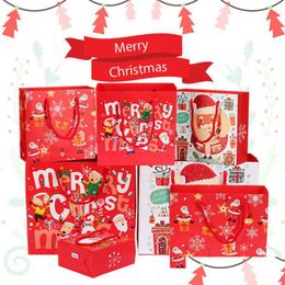 Gift Wrap Merry Christmas Gift Paper Bags Xmas Packing Bag Snowflake Candy Box New Year Kids Gifts Wrap Decorations Fy4761 Drop Deli Dhokd