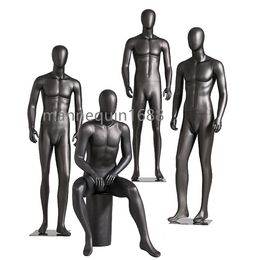 Fashionable Clothing Display Full Body Wholesale Male Mannequin Stand Black Sitting Adults Men Mannequins Durable Fibreglass Displaying Standing Dummy Models