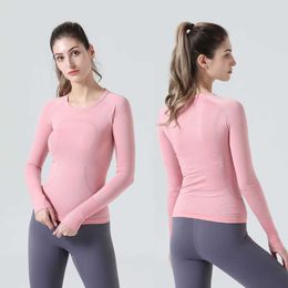ladies Yoga womens wear Swiftly Tech sports t shirts long sleeve outfit T-shirts moisture wicking knit high elastic fitness workout lulus999