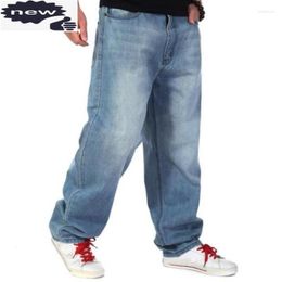 Men's Jeans Large Man Loose Hip Hop Wash Blue Baggy Denim Pants Men Casual Classic Cowboys Plus Size 30-46 Pantalon Homme Jean