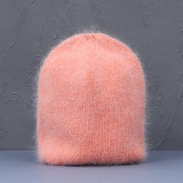 Beanie/Skull Caps 2021 new Rabbit fur fashion winter and Autumn Women New Arrival Popular Ladies Beanie Cap High Quality Fashionable Knitted Hats T221020