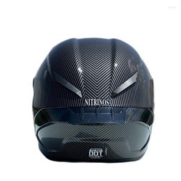 Motorcycle Helmets Riding Motocross Racing Motobike Men And Women Helmet Black Carbon Fibre Design Full Face