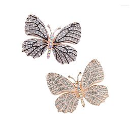 Brooches SHARPPIN Elegant Enamel Butterfly Brooch Pin For Women Fashion Rhinestone Scarf Buckle Clothing Accessories