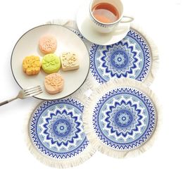 Table Mats Bohemian Mat Round Placemats For Wedding Party Supply Boho Home Decor Kitchen Housewarming