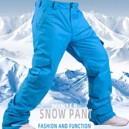 Skiing BIB Pants -30 Men's Plus Size Ski 10k Waterproof Snowboarding Trousers Outdoor Winter Windproof Thermal Camouflage Strap Ma L221025