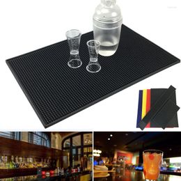 Table Mats Non-slip Rubber Bar Mat Runner Glass Drip Tray Beer Drink Rail Bars Service DIN889