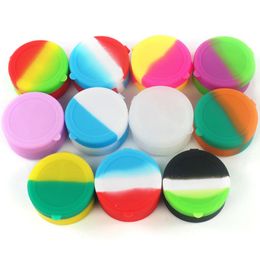 Latest Smoking Colorful 7ML Silicone Container Wax Oil Rigs Pill Storage Box Portable Integrated Body Cover Dabber Stash Case Bong Snuff Snorter Cigarette Holder