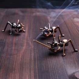Fragrance Lamps Ant Shape Portable Alloy Copper Incense Holder Can Be Fixed Sticks And Coil Burner Censer High Plug