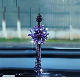 Interior Decorations Korean Car Pendant Ornament Lady Rearview Mirror Crystal