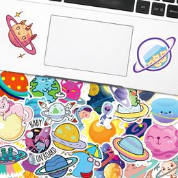 50pcs Cartoon Planet Stickers for Kids Skate Accessories Vinyl Waterproof Sticker For Skateboard Laptop Luggage Phone Case Car Decals Party Decor