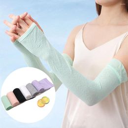 Knee Pads Long Gloves Sun Protection Hand Protector Cover Arm Sleeves Ice Silk Sunscreen Outdoor Warmer Half Finger