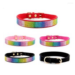 Dog Collars XXS/XS/S/M/LCrystal Collar Comfortable Glitter Rhinestone Colorful Zinc Alloy Buckle For Small Dogs Cats