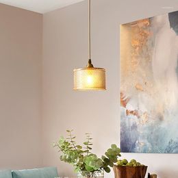 Pendant Lamps European Copper Dining Room Minimalist Staircase Kitchen Lights Modern Creative Table Bar Small Chandelier Lamp