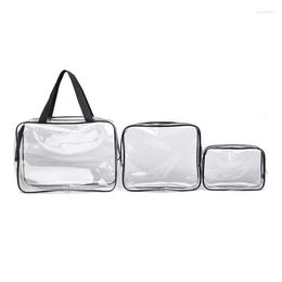 Storage Bags PVC Travel Transparent Cases Clothes Toiletries Bag Luggage Towel Suitcase Zip Cosmetics Organiser