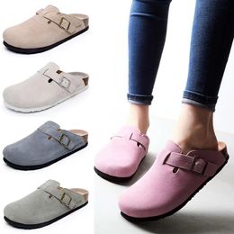 Designer Flat Slippers Boston Cork Sandals Beach Slides Women Men Summer Anti-skid Slipper Lovers Shoes Scuffs 8812