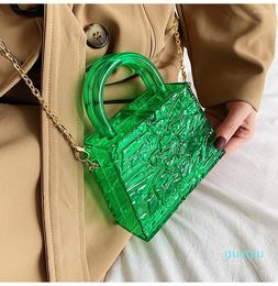 Evening Bags Fashion Acrylic Transparent Handbag Women Crossbody Bag L Uxury Party Casual Box Clear Clutch