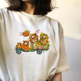 Men's T Shirts Truck Gnomes Bus Pumpkin Graphic Tee Hallowmas Gifts Grunge Cool Funny Vintage Women T-Shirt Short Sleeves