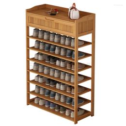 Clothing Storage Simple Bamboo Shoe Rack Cabinet Multi-layer Shoes Shelf Household Dormitory Dustproof With Drawer Home Furniture