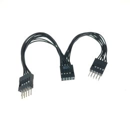 Motherboard Extension Cable 9Pin USB 1 Female to 2 Male Splitter Y Cable CORD 10cm PC DIY