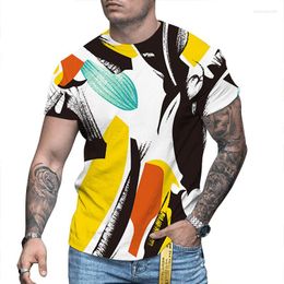 Men's T Shirts 2022 Short Sleeve Casual Sports T-Shirt Men Fashion Printed Small O Neck Slim Men's Street Style Summer Top Pullover