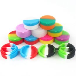 Colorful Smoking 7ML Silicone Wax Oil Rigs Wig Wag Storage Box Portable Conjoined Body Cover Dabber Stash Case Innovative Design Bong Cigarette Holder DHL