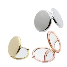 Round Pocket Makeup Mirror Portable Folding Double Side Mirrors Beauty Accessories Wedding Party Favour Bridesmaid Proposal Gift