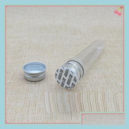 Packing Bottles 100 40Ml Transparent Mask Bath Salt Test Pet Tube With Aluminum Cap 40Cc Clear Plastic Cosmetic Pressure Sensitive S Dhvqw