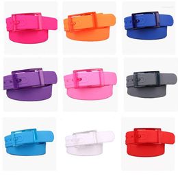 Belts Silicone Belt Unisex Fashion Casual Jeans Decor Youth Pin Buckle Waistband