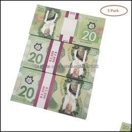 Novelty Games Prop Canada Game Money 100S Canadian Dollar Cad Banknotes Paper Play Movie Props Drop Delivery 2022 Toys Gifts Novelty Dh7A4MFN8