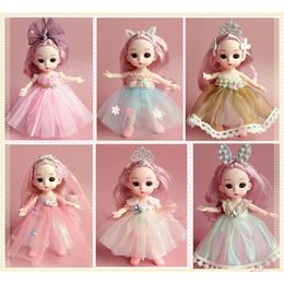 Куклы 16см Mini Doll Mini Doll 12 Movable Movel Cafle Diy Diy Do Doll Girl Bab