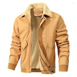 Men's Jackets Winter Men's Cashmere Jacket Military Style Tactical Windproof Warm Plus Fleece Coats Men Tops