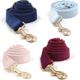 Dog Collars Leash Velvet Rope Dogs Leashes For Small Medium Large Lead Cat Puppy Walking Running Training Non Slip Strap