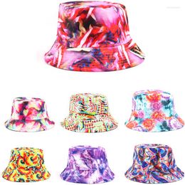 Berets Tropical Fruit And Vegetable Print Fisherman Hat Women Four Seasons Outdoor Sports Sunshade Hats Casual Double-sided Bob Cap