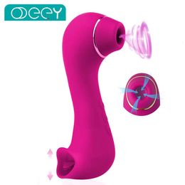 Sex toy Electric massagers s masager Double Head Modes Clitoral Sucking Licking Vibrators G Spot Stimulate Vaginal Nipple Massager Blowjob C0GG A4SA