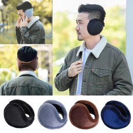 Berets WENYUJH Unisex Cold Protection Neck Guard Earmuffs Solid Colour PracticalKeep Warm Plush Women Ear Mask Winter Accessories