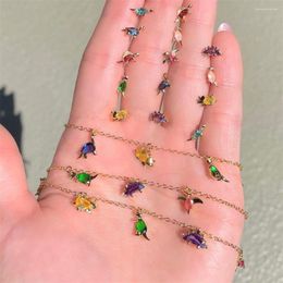 Charm Bracelets High Quality Fashionable 18K Gold Colorfast Dinosaur Bracelet Exquisite Small Animal Colorful Jewelry For Women