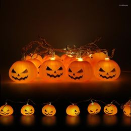 Strings 10/20 LED Halloween Pumpkin String Lights USB Power For Bedroom Living Room Garden Decoration Holiday Lighting