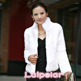 Women's Fur Winter Womens Luxury Coat Thick Warm Faux Jacket Long Sleeve Ladies Fluffy White Black Female Outerwear